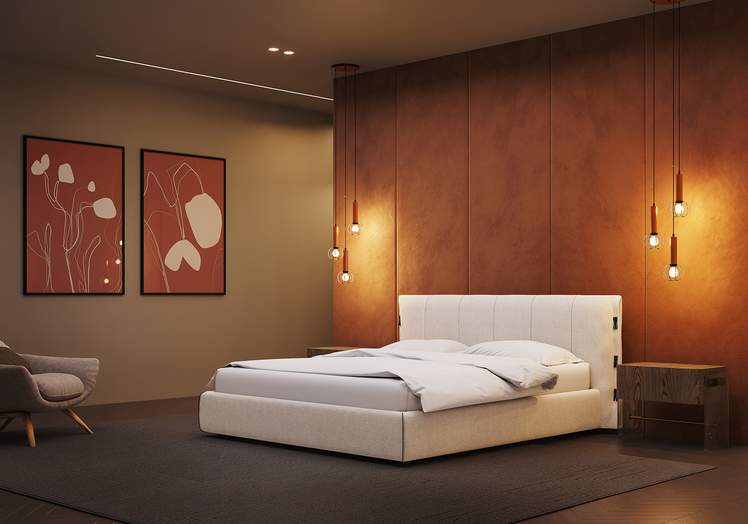 Кровать Evolet от Linea Home в интерьере
